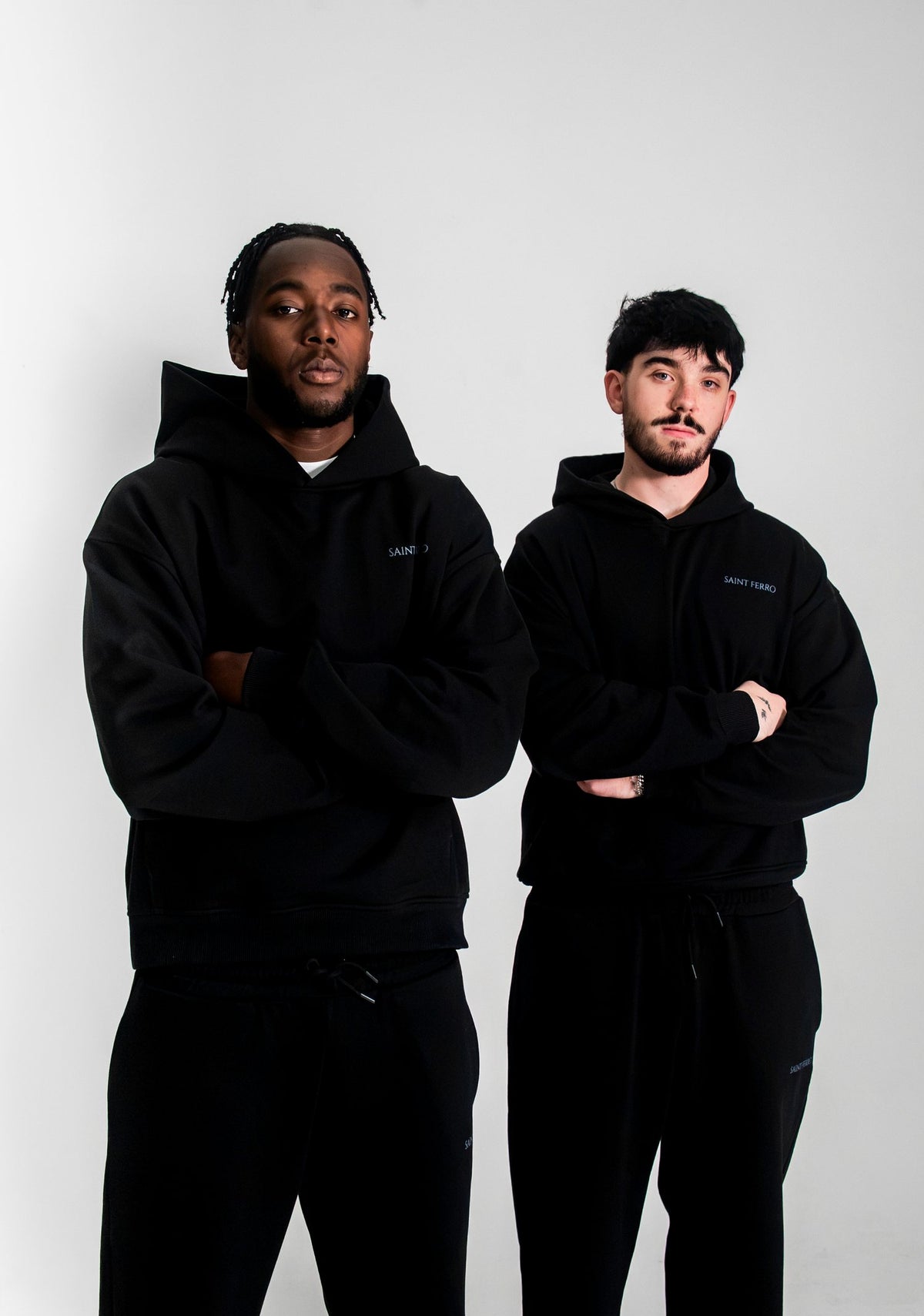 Two The Forge Hoodies in Ferro Black