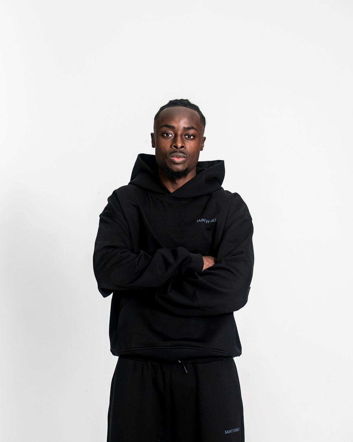 The Forge Hoodie Ferro Black — Vorderansicht